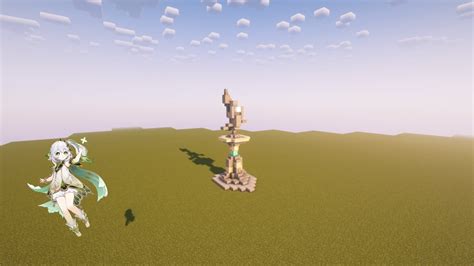minecraft   build  buer nahida statue statue