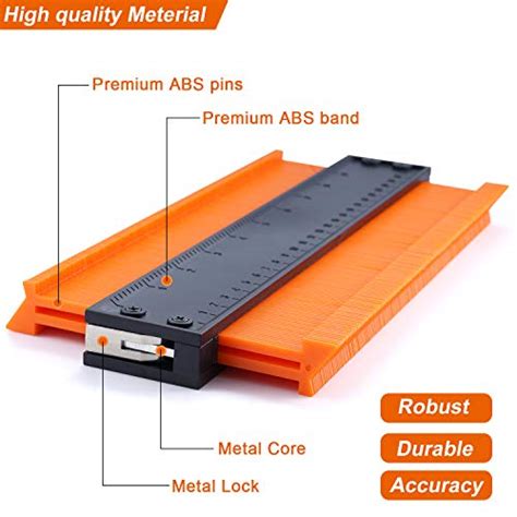 Contour Gauge Duplicator With Lock Ewadoo 10 Widen Irregular Shape