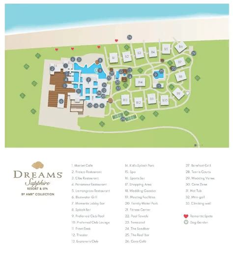 Dreams Sapphire Resort and Spa Map (2022 - 2020) | TravelTips.org