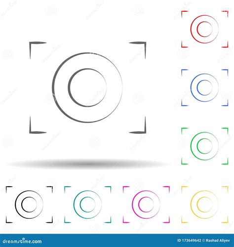 Camera Focus Logo Multi Color Style Icon Simple Glyph Flat Vector Of