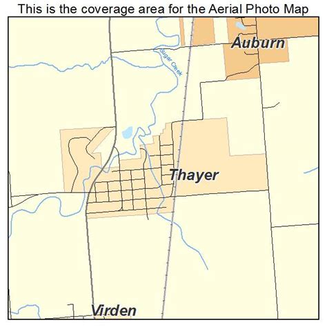 Aerial Photography Map of Thayer, IL Illinois