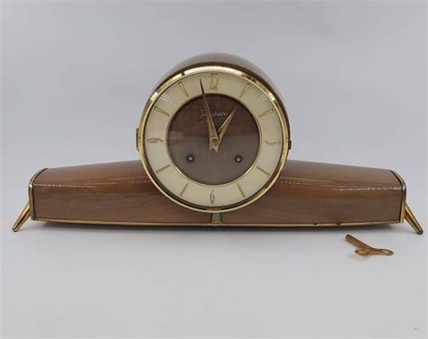 Vintage Wooden Junghans Mantle Clock Etsy