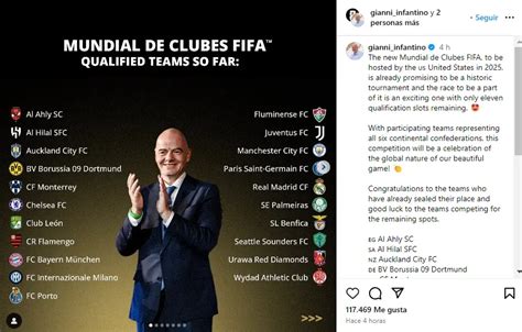 Fifa Anunció Los 21 Clasificados Al Mundial De Clubes 2025