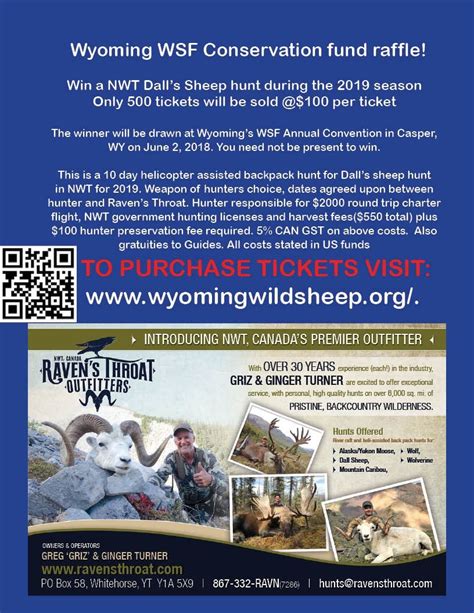 Dall Sheep Hunt Raffle