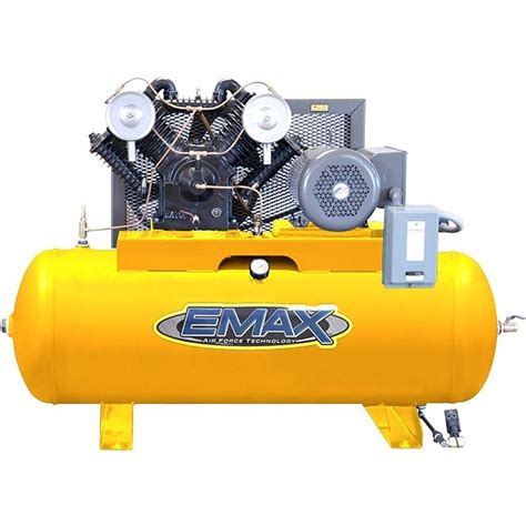 EMAX Heavy Industrial 7 5 HP 80 Gallon Two Stage Horizontal Air