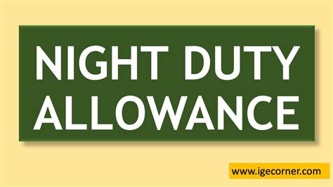 Night Duty Allowance Calculation Central Government Employees News