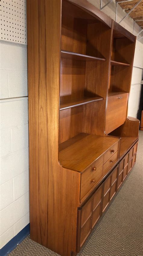 Midcentury 3 Piece Teak Wall Unit By Nathan Furniture For Sale At