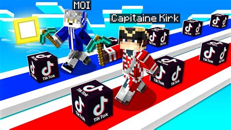 COURSE DE LUCKY BLOCK TIK TOK AVEC LE CAPITAINE KIRK DANS MINECRAFT