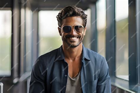 Premium Photo A Man Wearing Sunglasses And A Shirt With A Shirt That