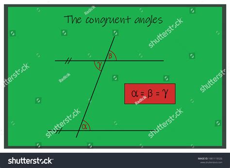 Graphical Expression Congruent Angles Using Two Stock Vector (Royalty ...