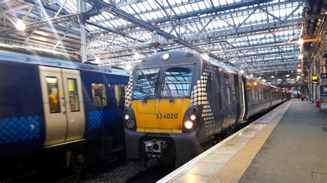 Scotrail Class 334 334020 Departs Edinburgh Waverley Youtube