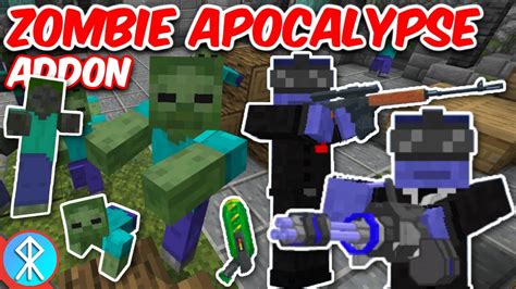 Zombie Apocalypse Addon Map Bedrock Mcpe Xbox Minecraft Youtube