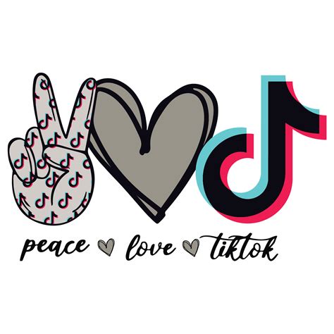 Peace Love Tiktok Svg Peace Love Svg Tiktok Svg Tiktok Lo Inspire Uplift