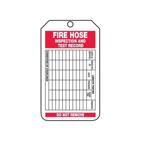 Order Trs227ptp By Accuform Status Safety Tag Fire Hose Inspection Us Mega Store