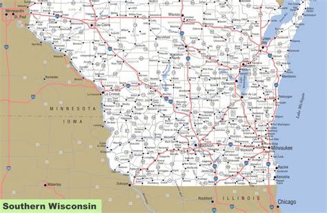 State And County Maps Of Wisconsin - Printable Map Of Wisconsin Cities ...