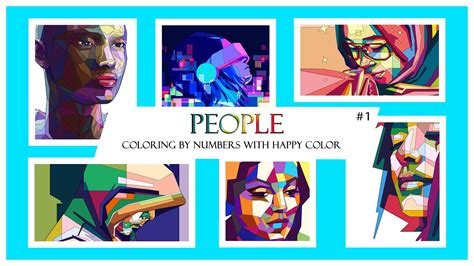 Coloring By Numbers Happy Color People 1 Youtube