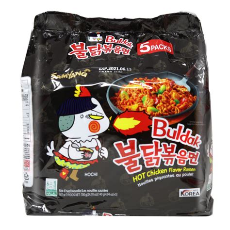 Samyang Buldak Hot Spicy Chicken Flavor Stir Fried Ramen Noodles 5 Pac