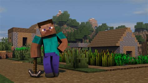 Download Steve With Iron Pickaxe Minecraft Hd Wallpaper