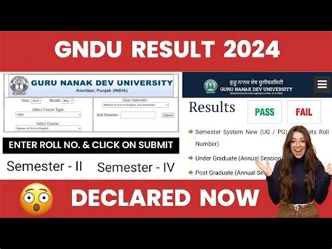 Gndu Result Declared Now Most Waited Class Nd Th Th