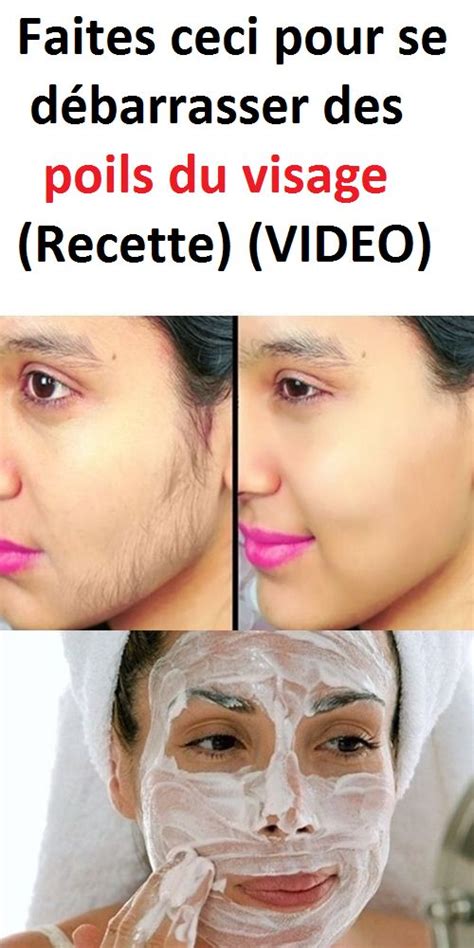 Faites ceci pour se débarrasser des poils du visage Recette VIDEO