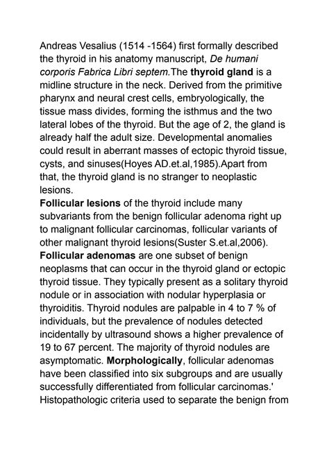 SOLUTION: Thyroid cancer types of thyroid cancer - Studypool