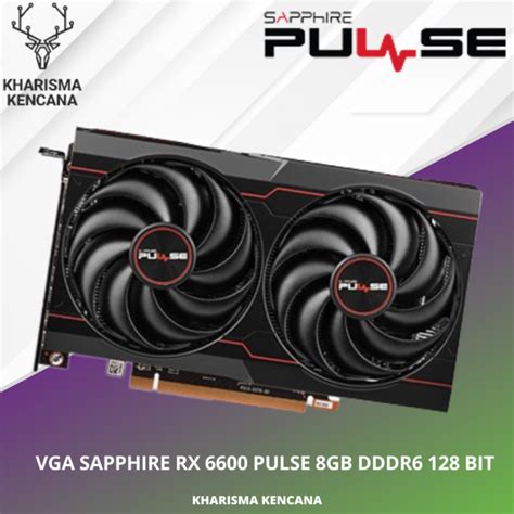 Vga Card Sapphire Pulse Amd Radeon™ Rx 6600 8gb Gddr6 Rx6600 Sapphire Pulse • Kharisma