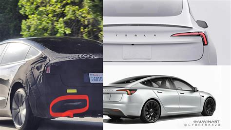 This is how the rear fascia of the Tesla Model 3 Project Highland could ...