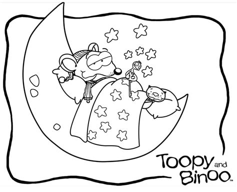 Toopy and Binoo Knight Coloring Page - Free Printable Coloring Pages for Kids