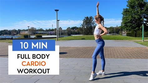 A Woman Standing On One Leg With Her Arms Up In The Air And Text That