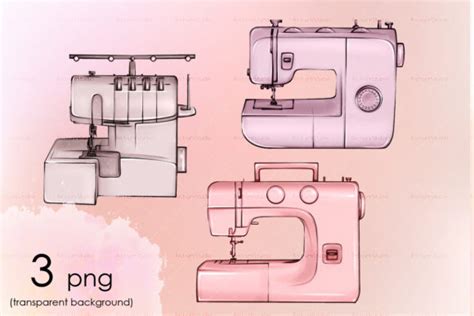 Pink Sewing Machine Clipart