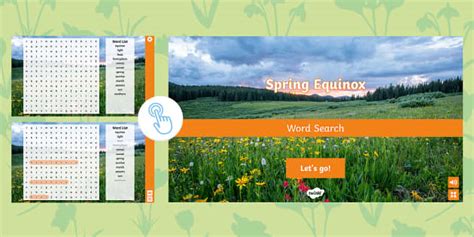 Spring Equinox Interactive Word Search Teacher Made