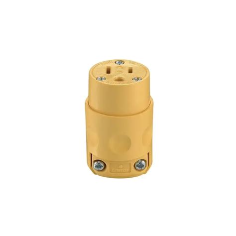 Tomacorriente aéreo plano 2x15A T 125 250V NEMA 5 15R PVC amarillo