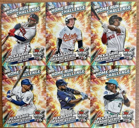 2024 Topps Home Run Challenge SIX Unscratched Albies Adley Devers