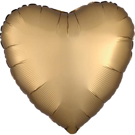 Guld Hjerte Ballon Satin