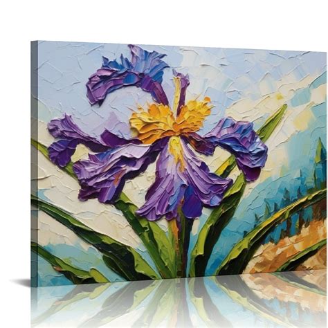 Creowell Hand Painting Abstract Flower Canvas Wall Art Modern Oil