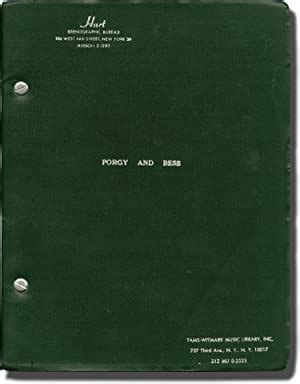 Porgy And Bess Original Script For The Play Von Jean Dalrymple