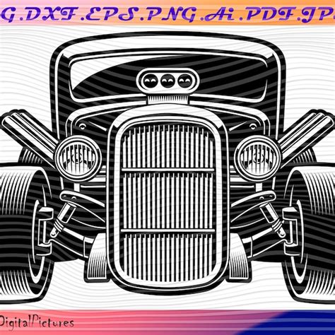 Rat Rod Hot Rod Svg Dxf Etsy