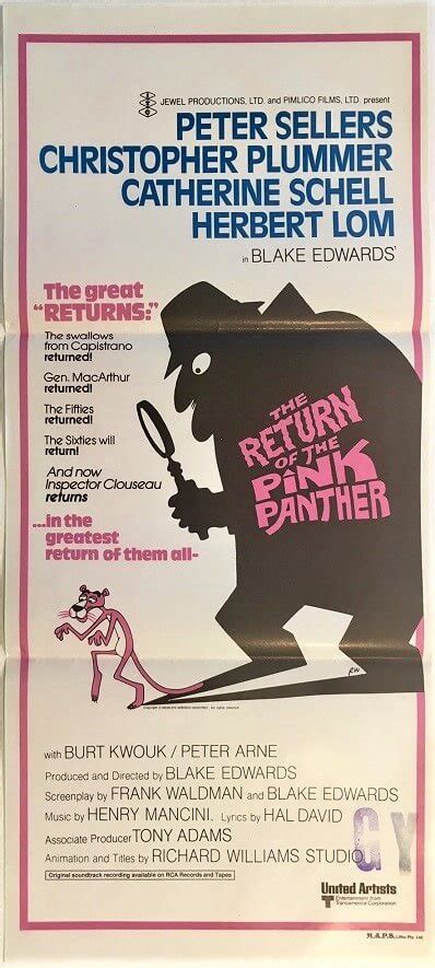 Return Of The Pink Panther The The Film Poster Gallery