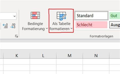 Was Steckt Hinter Der Funktion Als Tabelle Formatieren In Excel