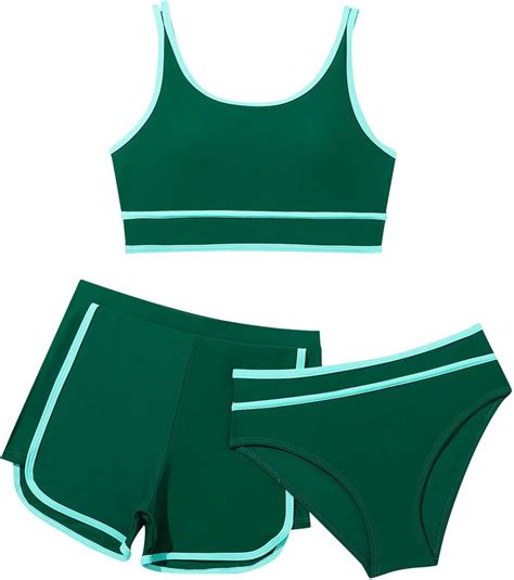 Girls Piece Tankini Bathing Suit Summer Bikini Set Sport Bathing