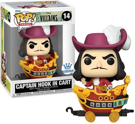 Funko Disney Villains POP Trains Captain Hook In Cart Exclusive Vinyl