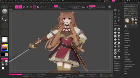 《盾之勇者成名录》拉芙塔莉雅zbrush雕刻哔哩哔哩bilibili