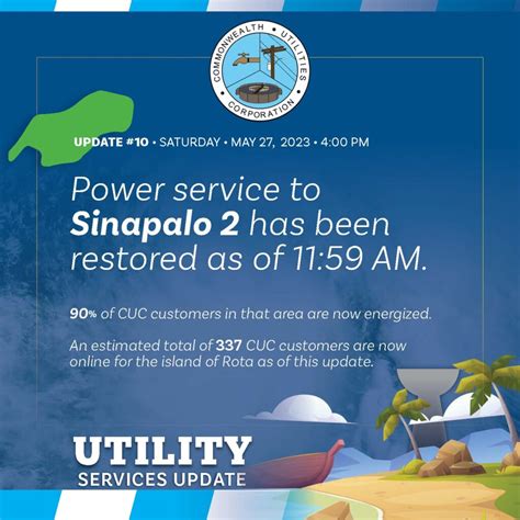 Utility Services Update 10 For Rota Commonwealth Utilities Corporation