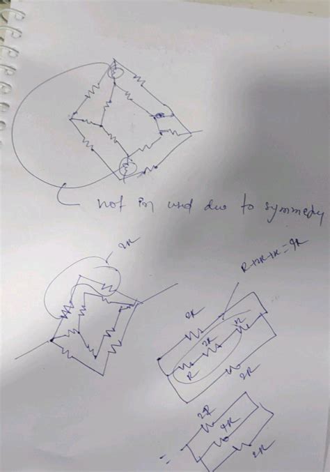 The Figure Shows A Network Of Resistor Each Having Value 12Ω Find The