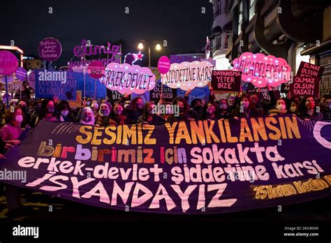 Women And The Lgbtqi Community Organized A Protest In Istanbul Turkey