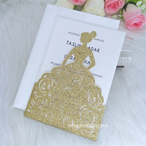 Quinceanera Dress Invitations SVG