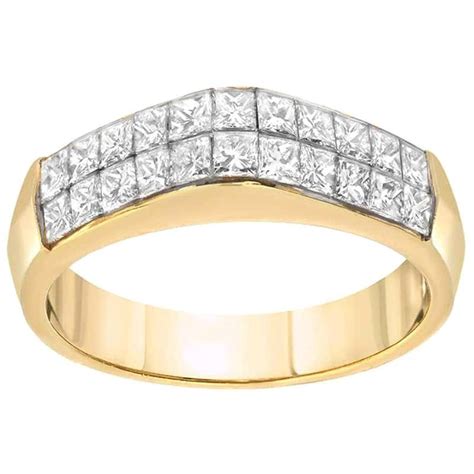 Diamond Gold Pavé Set Band Ring For Sale at 1stDibs