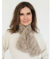 Christine Black Knitted Rex Rabbit Fur Snood Scarf Furhatworld