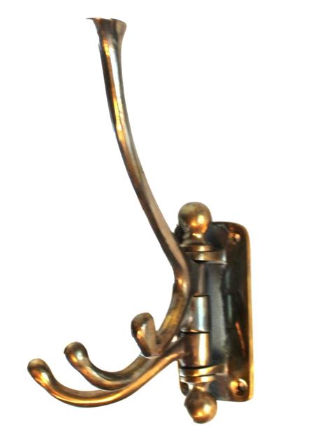 Three Arm Swivel Hook In Bronze Over Brass For Coats Towels Robes The Kings Bay