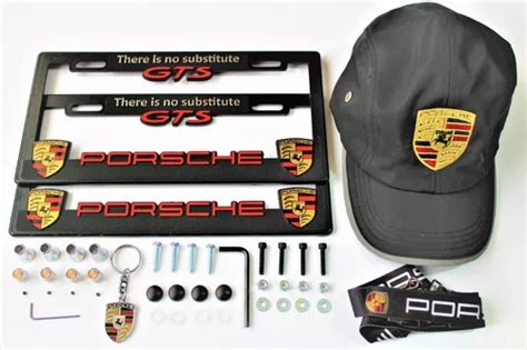 Porta Placas Porsche Llavero Gorra Lanyard Tapon Valvula Kit Meses